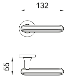 DND Door Handle - Gold PVD - Jaime Hayon - Model ZEPPELIN