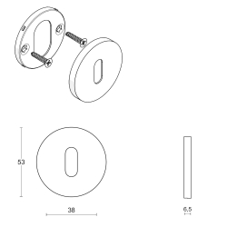 Ngleskilte - FORMANI - Brstet stl - Model PBAN53 - Design by Piet Boon