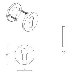 PZ cylinderring - FORMANI - Brstet stl - Model PBAY53 - Design by Piet Boon