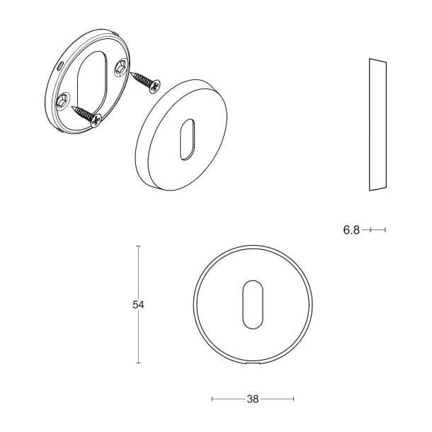 Ngleskilte - FORMANI - PVD mat sort - Model OHN54 - Design by Osiris Hertman