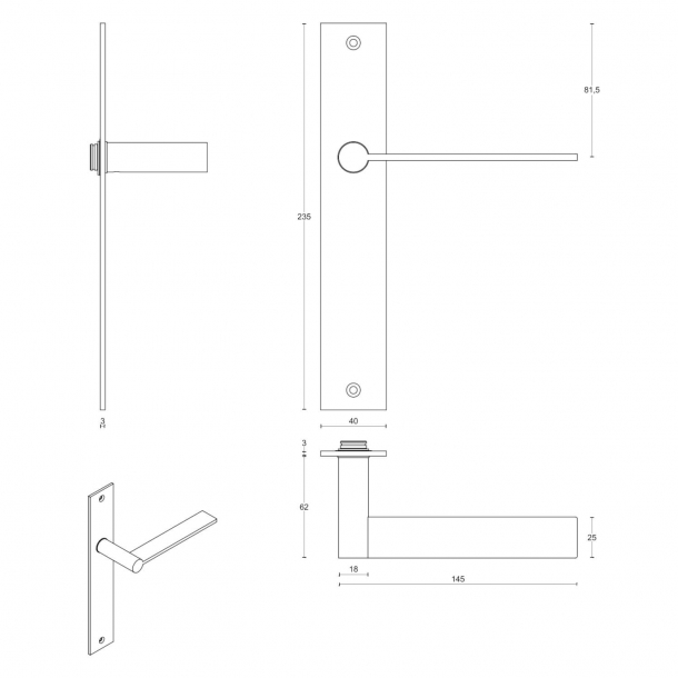 Drgreb - FORMANI - Satin rustfrit stl - Model EGP236SFC - EDGY by Mathieu Bruls