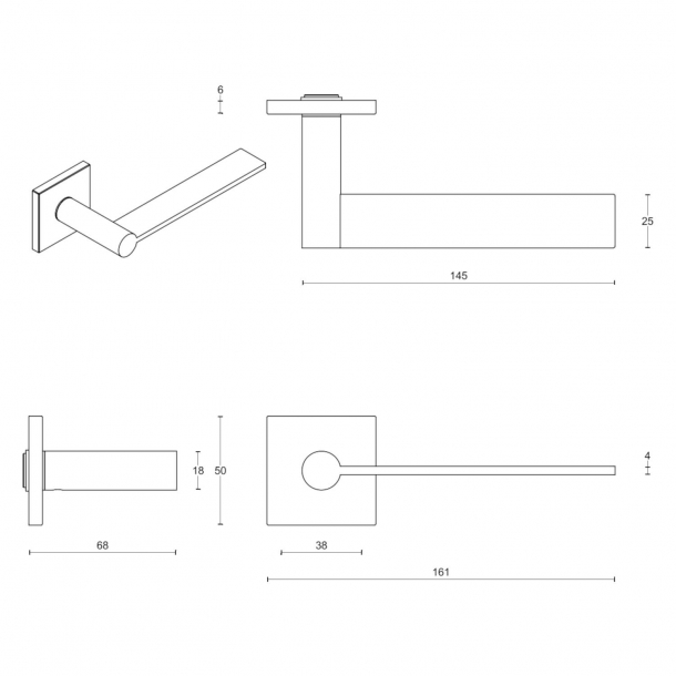 Drgreb - FORMANI - Mat sort - Model EGQ50 - EDGY by Mathieu Bruls