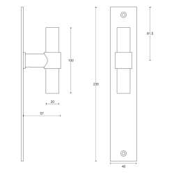 Drgreb - FORMANI - Hvidt rustfrit stl - Model PBT20VP236SFC - ONE by Piet Boon - fixed knob