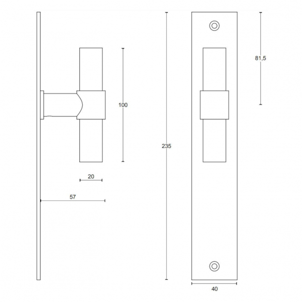 Drgreb - FORMANI - Hvidt rustfrit stl - Model PBT20VP236SFC - ONE by Piet Boon - fixed knob