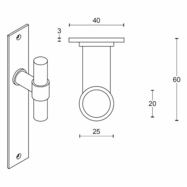 Drgreb - FORMANI - Hvidt rustfrit stl - Model PBT20VP236SFC - ONE by Piet Boon - fixed knob