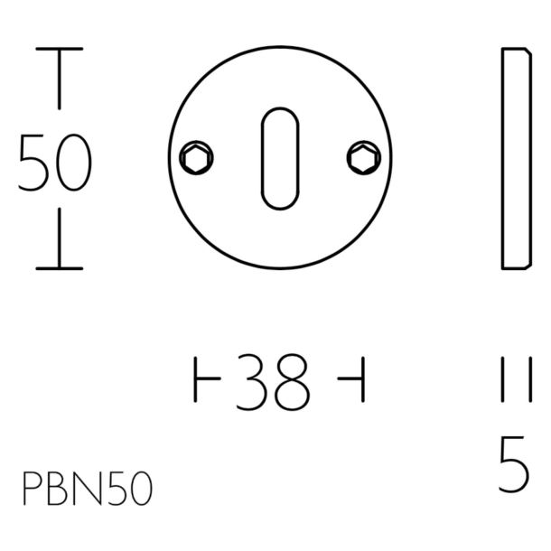 Ngleskilt - PVD mat sort - Formani - Model ONE - Design by Piet Boon