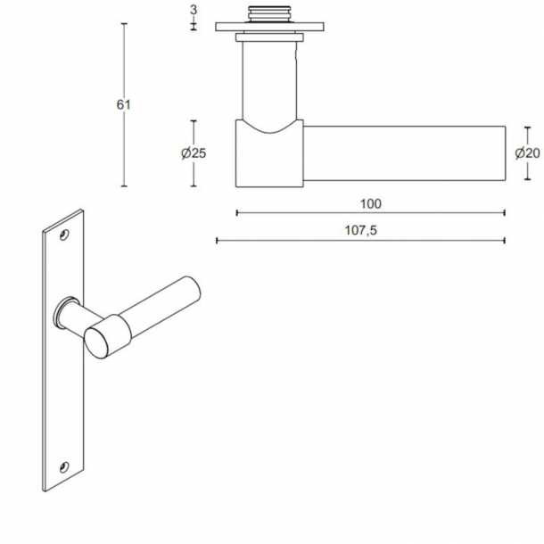 Drgreb - FORMANI - Mat sort rustfrit stl - Model PBL20P236SFC - ONE by Piet Boon