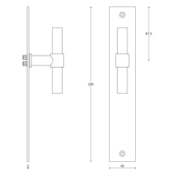 Drgreb - FORMANI - Mat sort rustfrit stl - Model PBT15P236SFC - ONE by Piet Boon