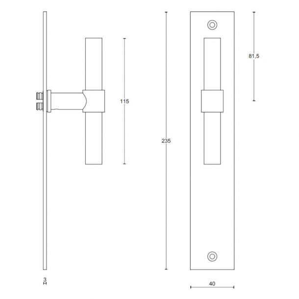 Drgreb - FORMANI - Satin rustfrit stl - Model PBT15XLP236SFC - ONE by Piet Boon