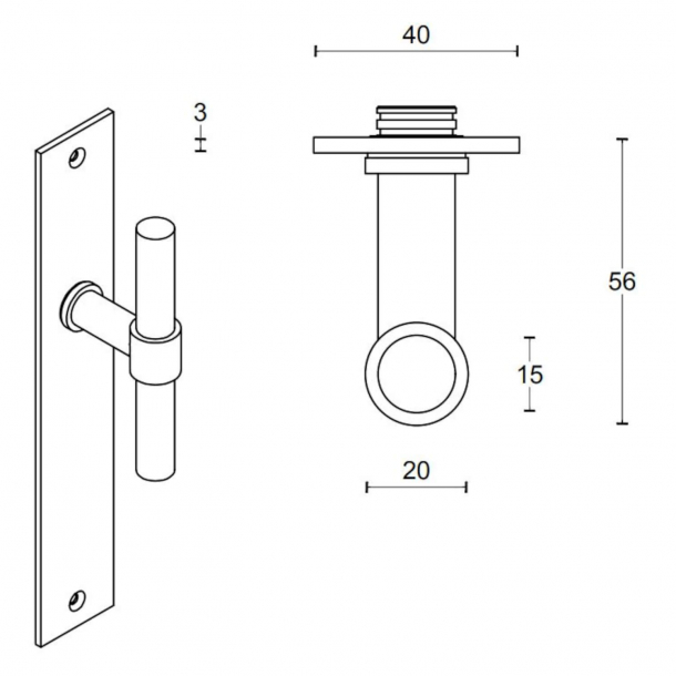 Drgreb - FORMANI - Satin rustfrit stl - Model PBT15XLP236SFC - ONE by Piet Boon