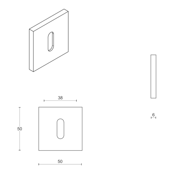 Ngleskilte - FORMANI - Mat hvidt rustfrit stl - Model LSQBN50 - Design by Bob Manders
