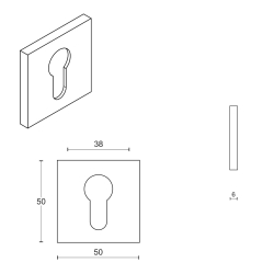 PZ cylinderring - FORMANI - PVD Mat sort - Model LSQBY50 - Design by Bob Manders