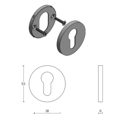Cylinderring PZ - BBY53 - Sort - Model TENSE - Design by Bertram Beerbaum
