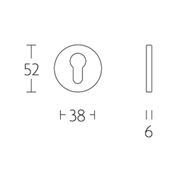 Cylinderring PZ - Mat sort - Model LBY50 - Design by FORMANI