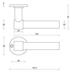 Drgreb PBL20XL/50 - Hvid - Formani - Model ONE - Design by Piet Boon