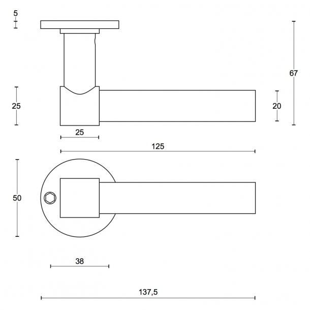 Drgreb PBL20XL/50 - Hvid - Formani - Model ONE - Design by Piet Boon