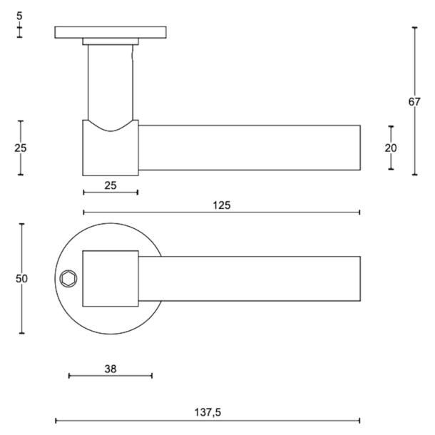 Drgreb - FORMANI - Brstet stl - Model PBL20XL-ZR - Design by Piet Boon