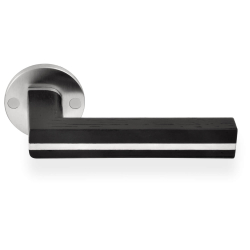 Drgreb PBL22/50 - Sort egetr og brstet rustfri stl - Model TWO - Design by Piet Boon