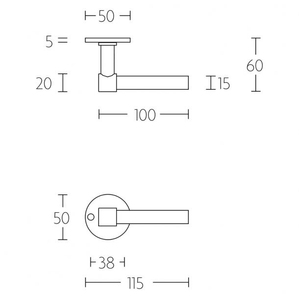  Drgreb PBL15/50 - Mat sort - Formani - Model ONE - Design by Piet Boon