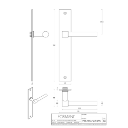 Drgreb p langskilt - PBL15XLP236 - Brstet stl - Formani - Model ONE - Design by Piet Boon