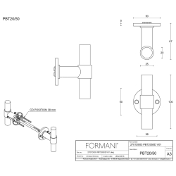 Drgreb - FORMANI - Satin rustfrit stl - Model PBT20/50 - ONE by Piet Boon