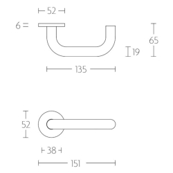 Drgreb - FORMANI - Satin rustfrit stl - Model LBI-19 - Basics