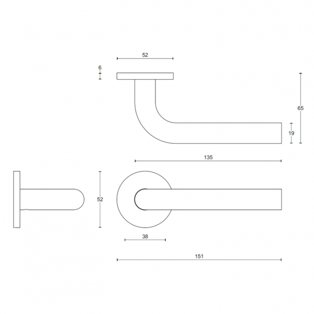 Drgreb - FORMANI - PVD mat guld - Model LBIII-19 - Basics