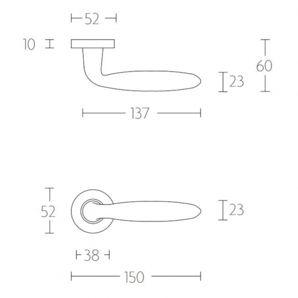 Drgreb - FORMANI - PVD Mat guld - Model LBXVIII - Basics