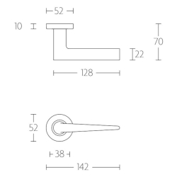 Drgreb  FORMANI  Satin rustfrit stl  Model LBXXI  Basics