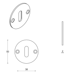 Ngleskilte - FORMANI - poleret messing - Model LZBN50 - Design by Lazaro Rosa-Violan