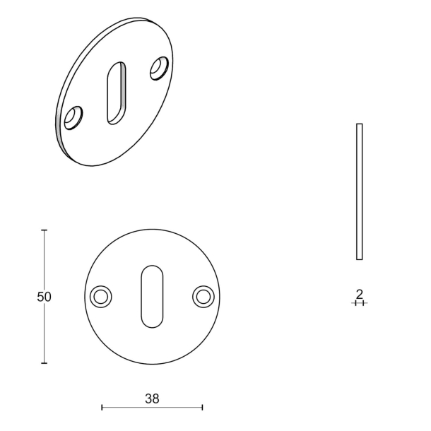 Ngleskilte - FORMANI - poleret messing - Model LZBN50 - Design by Lazaro Rosa-Violan