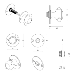 Toiletbestning - FORMANI - Poleret stl - Model LZWC50B - Design by Lazaro Rosa-Violan