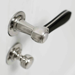 Drgreb LZ100 - Poleret stl / Mat sort tr - Model BOSCO - Design by Lzaro Rosa-Violn