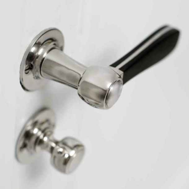 Drgreb LZ100 - Poleret stl / Mat sort tr - Model BOSCO - Design by Lzaro Rosa-Violn