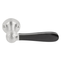 Drgreb LZ100 - Brstet stl / Mat sort tr - Model BOSCO - Design by Lzaro Rosa-Violn