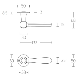 Drgreb LZ100 - Brstet stl / Mat sort tr - Model BOSCO - Design by Lzaro Rosa-Violn