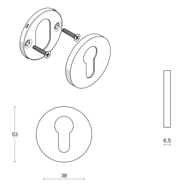 PZ cylinderring - FORMANI - PVD mat sort - Model PBIY53 - Design by Piet Boon