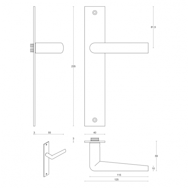 Drgreb - FORMANI - Satin rustfrit stl - Model PBI100P236SFC - INC by Piet Boon