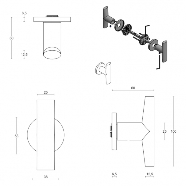 Drgreb - FORMANI - Satin rustfrit stl - Model PBI103-G - INC by Piet Boon