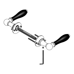 Drgreb - FORMANI - Brstet nikkel / Sort Ibenholt tr - TIMELESS Model 1815GRR50