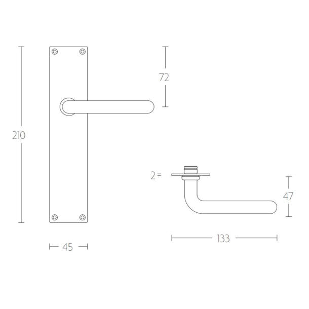 Drgreb - FORMANI med langskilt - Poleret nikkel - TIMELESS Model 1921MPSFC