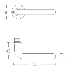 Klamka Formani - Polerowany nikiel - TIMELESS Model 1921MRR38