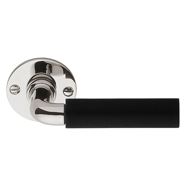 Formani Door handle - Polished nickel / Ebony wood - TIMELESS Model 1923MRR50