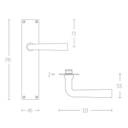 Drgreb - FORMANI med langskilt - Brstet nikkel - TIMELESS Model 1925MPSFC
