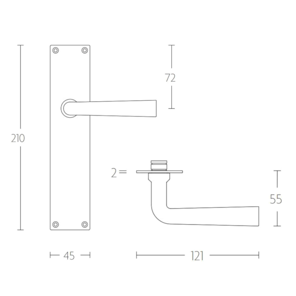 Drgreb - FORMANI med langskilt - Brstet nikkel - TIMELESS Model 1925MPSFC