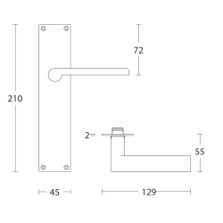 Drgreb - FORMANI med langskilt - Poleret nikkel - TIMELESS Model 1927MPSFC