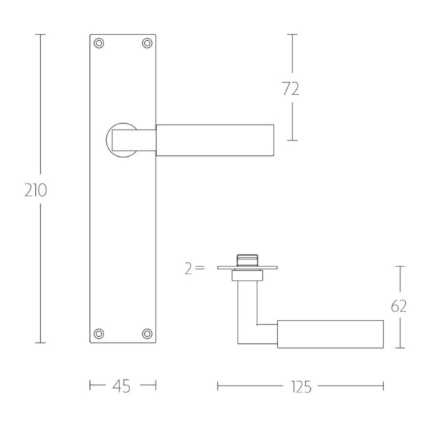 Drgreb - FORMANI med langskilt - Messing / Ibenholt tr - TIMELESS Model 1930MPSFC