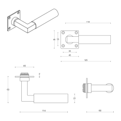 Drgreb - FORMANI - Poleret nikkel / Sort ibenholt tr - TIMELESS Model 1930MRV45