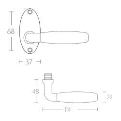 Drgreb - FORMANI - Poleret nikkel / Sort ibenholt tr - TIMELESS Model 1931MRO