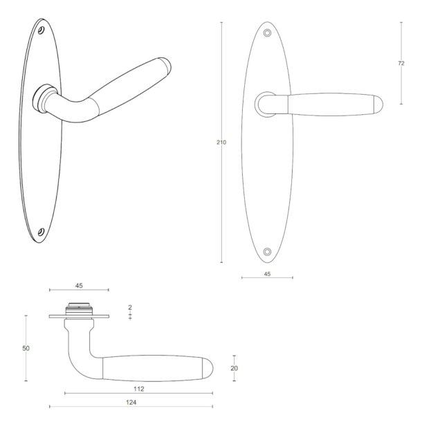 Drgreb - FORMANI med langskilt - Messing / Ibenholt tr - TIMELESS Model 1932MPOSFC